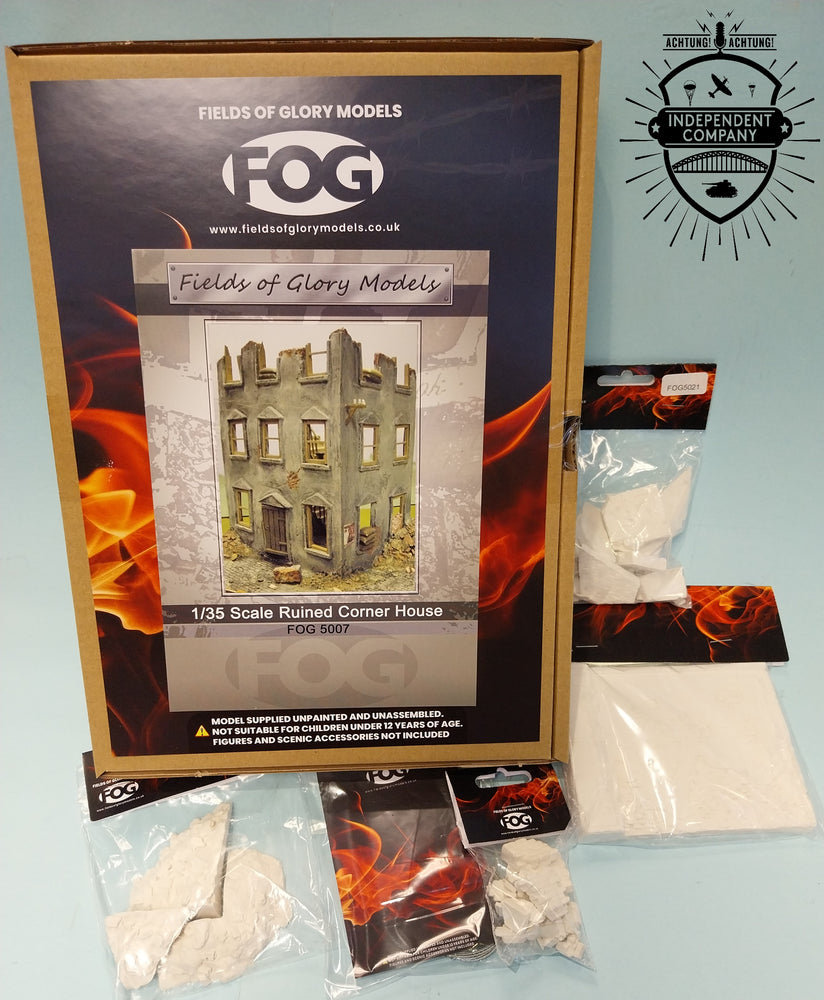 Al's picks set #14 - FoG Models 1/35 Scale Ruined Corner House Model Diorama kit