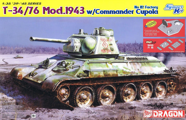 Dragon WW2 Russian T-34/76 Mod 1943 W/Commander Cupola