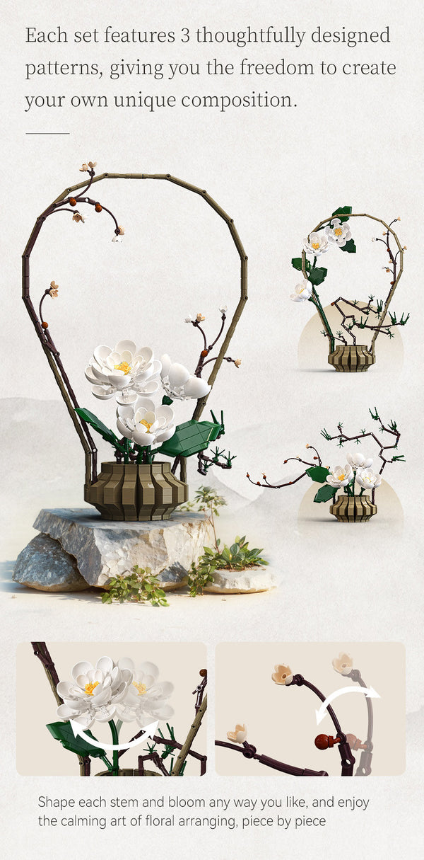 CADA CREATIVE Oriental Floral Art: Winter - 990 pcs