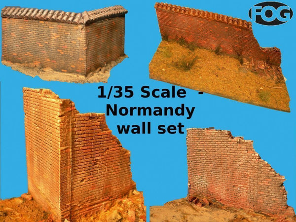 FoG Models 1/35 Scale Normandy wall diorama set 4 wall sections
