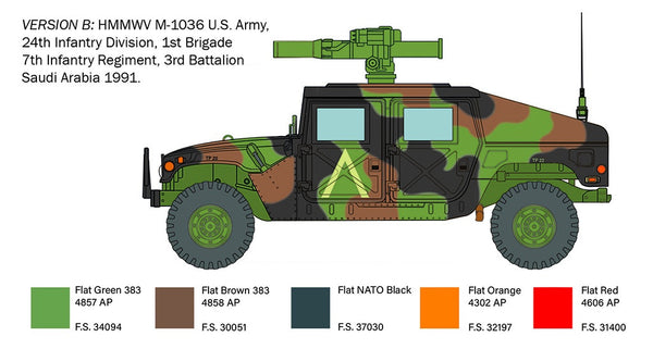 Italeri 1/35 HMMWV M966 TOW CARRIER military model kit