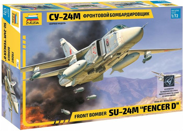 Zvezda 1/72 Sukhoi Su-24M Soviet Bomber aircraft model kit