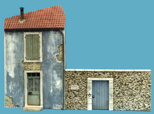 FoG Models 1/35 scale House and garden wall diorama kit