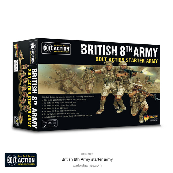 Warlord Games 28mm - Bolt Action WW2 British 8th Army Starter Army North African Campaign