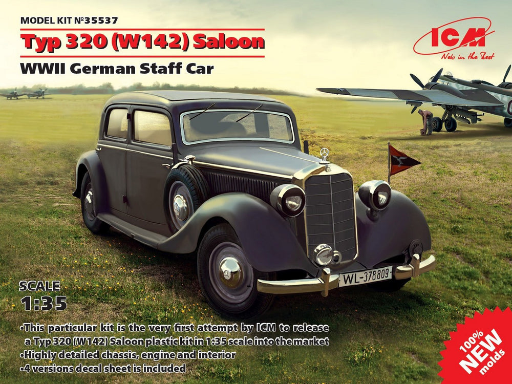 ICM 1/35 WW2 Typ 320 (W142) Saloon, WWII German Staff Car