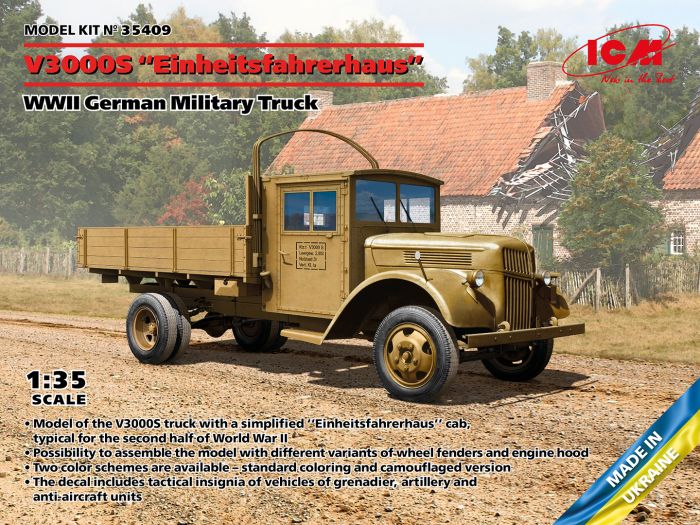 ICM 1/35 WW2 V3000S 'Einheitsfahrerhaus'. WWII German
