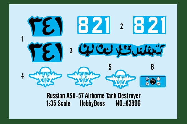 Hobbyboss 1/35 scale WW2 Russian ASU-57 Tank Destroyer