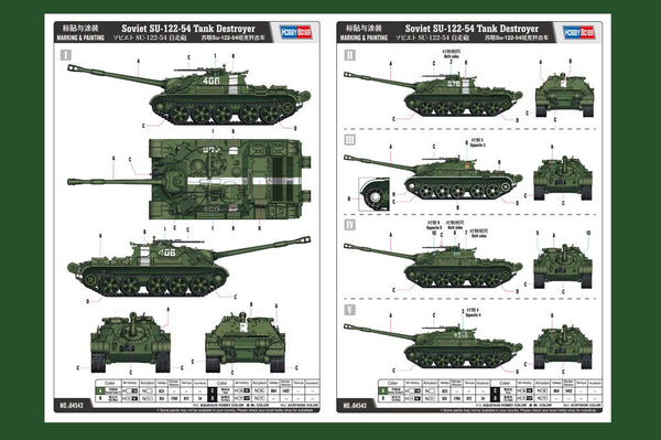 Hobbyboss 1/35 scale WW2 Soviet SU-122-54 Tank Destroyer