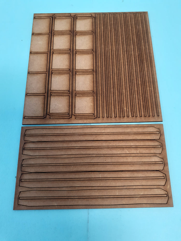 FoG models 1/35 scale laser wooden 3 Rail fence (5 lengths per pack)