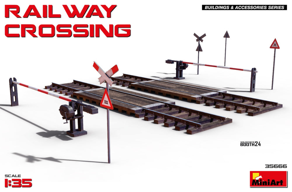 Miniart 1/35 WW2  Railway Crossing diorama set