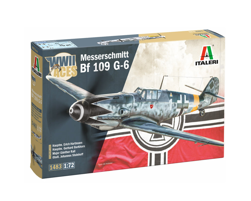 Italeri 1/72 scale WW2 German Bf 109 G-2/G-6 Aces plane model kit