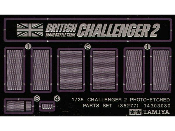 Tamiya 1/35 scale British Challenger 2 tank Photo-etched upgrade parts grills