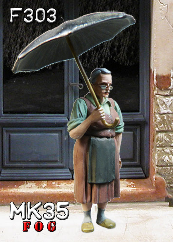 MK35 FoG models 1/35 scale WW2 era French woman with umbrella