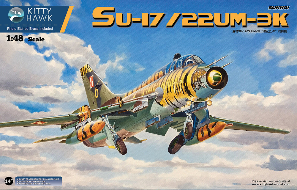 Kitty Hawk 1/48 Scale Su-17/Su-22 UM3K/UM4 Fitter G aircraft Model Kit