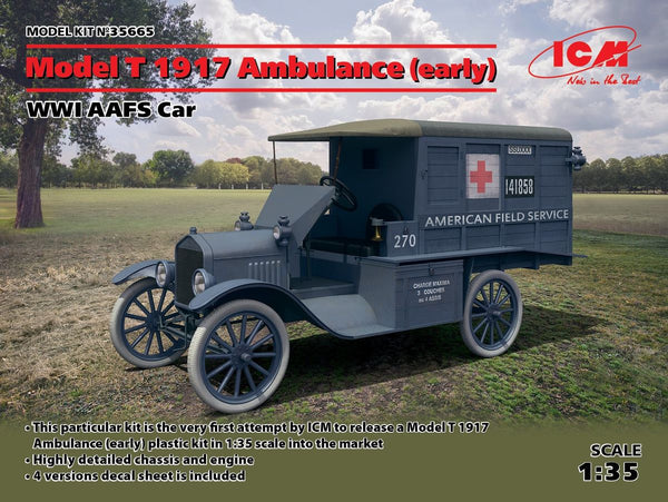 ICM 1/35 WW1 Model T 1917 Ambulance (early), WWI AAFS Car