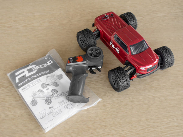 PD RACING 1:16 RTR TK-16 Brushed RC Truck (Red) 1:16