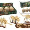 CADA CREATIVE Tray of 3 Dinosaur Eggs with Stegosaurus, Triceratops & Velociraptor