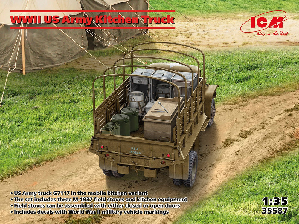 ICM 1/35 WWII U.S. Army Kitchen Truck with Accessories