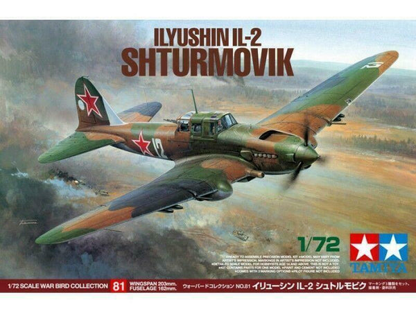 TAMIYA 1/72 Scale AIRCRAFT WW2 Russian Soviet ILYUSHIN IL-2 SHTURMOVIK