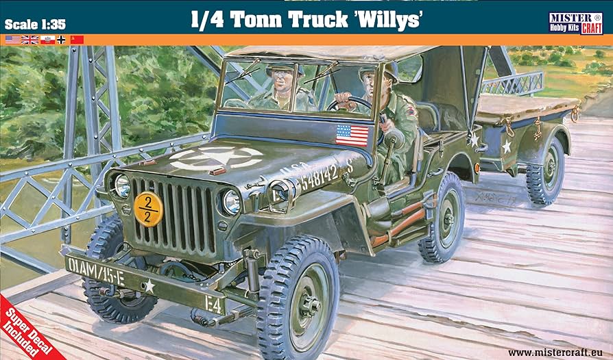 MisterCraft 1:35 WW2 US 1/4 Ton Jeep Willys