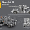 Build Army Brick building model WW2 German 88mm Flak 36 Artillery
