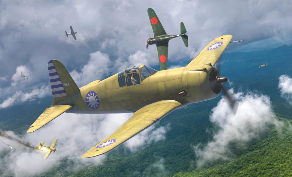Dora Wings 1/48 scale Vultee P-66 Vanguard aircraft model kit