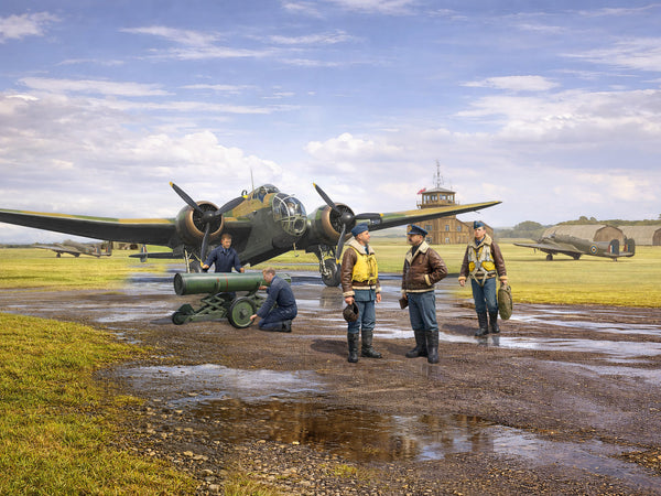 ICM 1/48 scale WW2 RAF ‘Operation Gardening’ HP.52 Hampden Mine Layer & 5 Figures