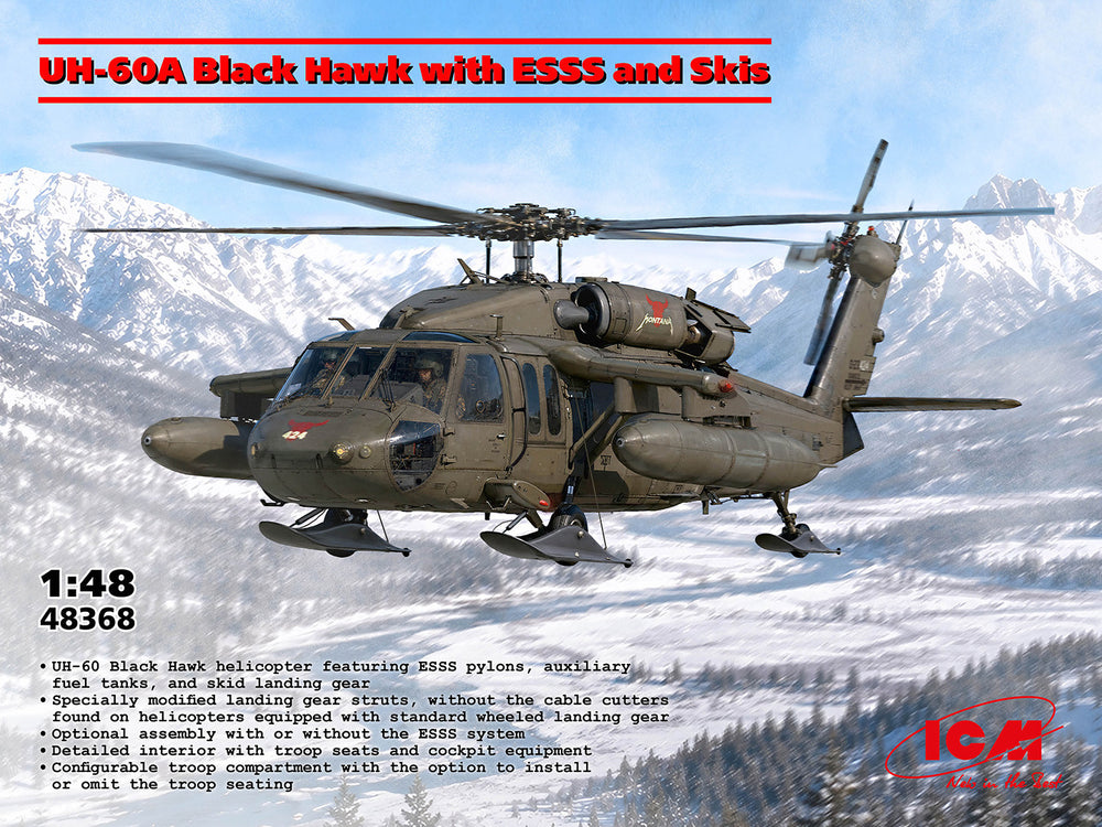 ICM 1/48 scale UH-60A Black Hawk with ESSS & Skis