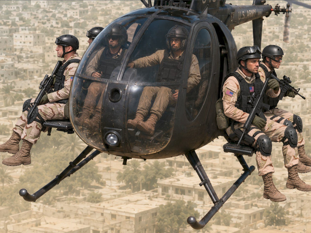 ICM 1/48 Scale Delta Force Assault Team with MH-6J Helicopter