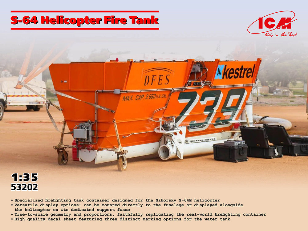 ICM 1/35 scale S-64 Helicopter Fire Tank