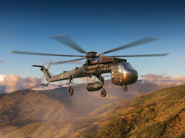 ICM 1/72 scale Sikorsky CH-54A Tarhe Helicopter with M-121 Bomb