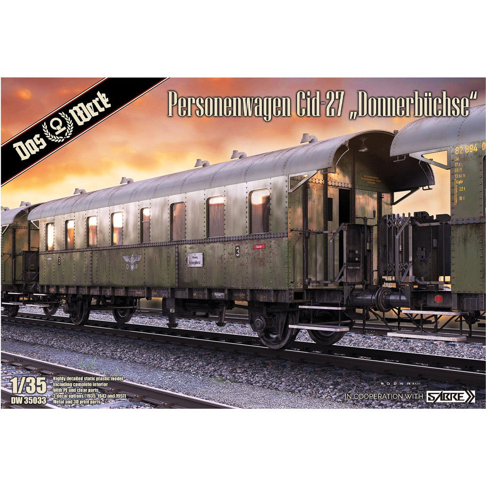 Das Werk 1/35 WW2 German Personenwagen Cid-27 „Donnerbüchse“ train carriage