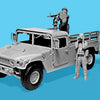 ICM VEHICLES 1:35 Drone Hunters’ Humvee M1097A2 Cargo Carrier, DShKM & Crew Figures)