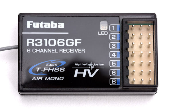 Futaba R3106GF 6-Channel Receiver - T-FHSS Air Mono HV
