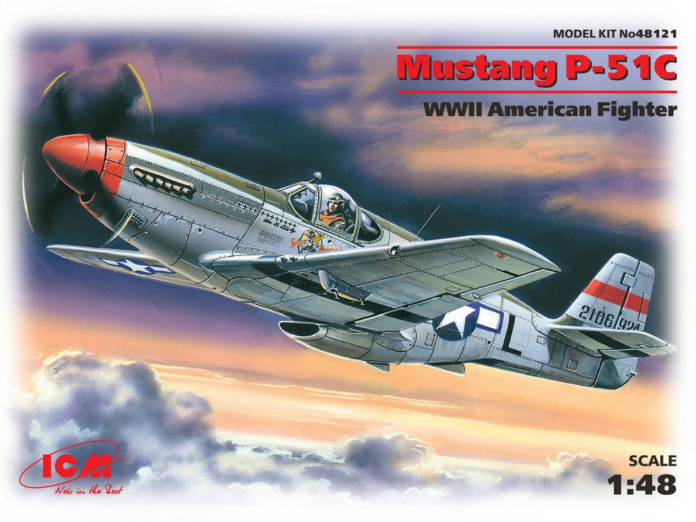 ICM 1/48 scale WW2 Mustang P-51C, WWII American Fighter