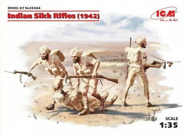 ICM 1/35 WW2 Indian Sikh Rifles (1942) (4 figures)