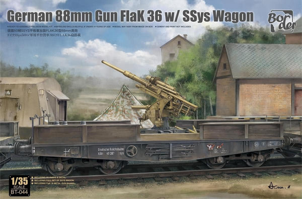 Border Models 1/35 WW2 German 88mm Flak36 on Ssys Wagon