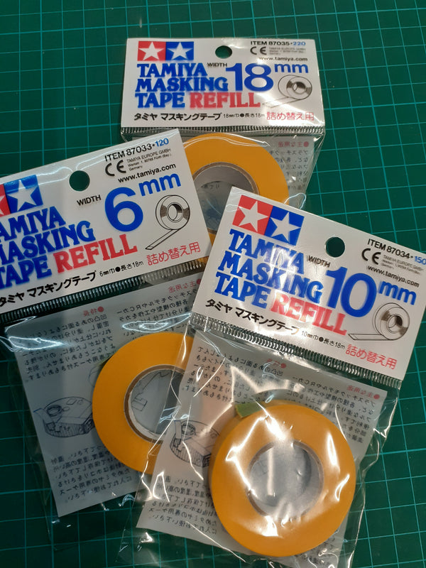 TAMIYA MASKING TAPE REFILL PACK, 6mm, 10mm and 18mm