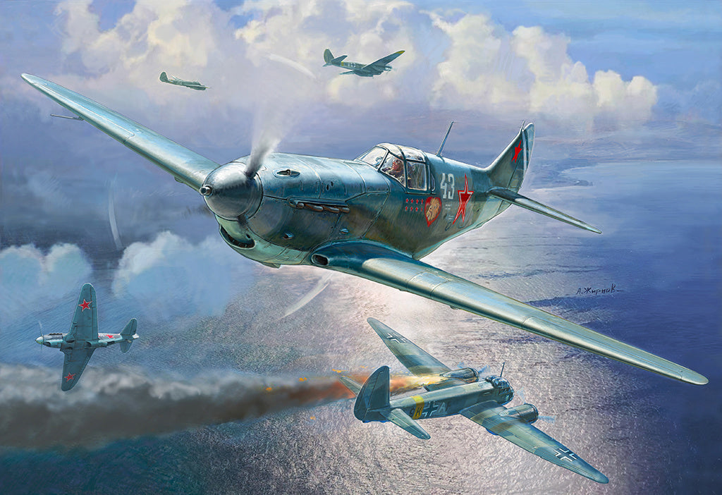 Zvezda 1/48 Scale WW2 Russian LaGG-3 Soviet Fighter aircraft model kit ...