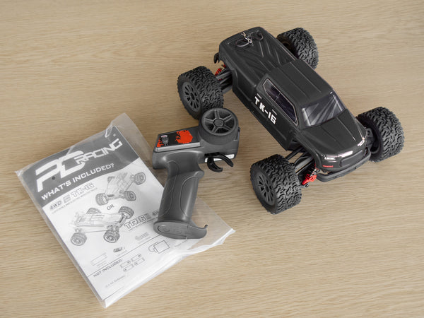 PD RACING 1:16 RTR TK-16 Brushed RC Truck (Black) 1:16