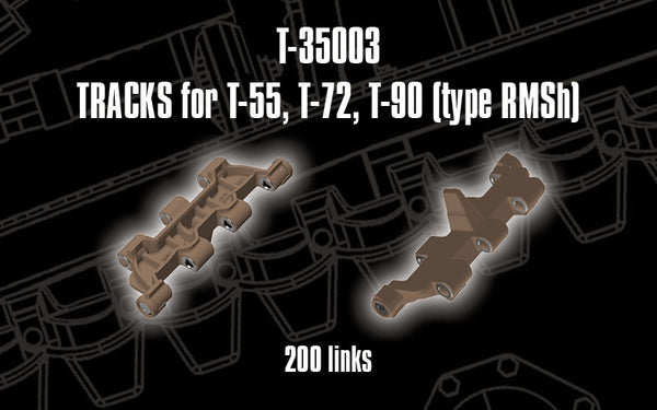 Quick Tracks 1/35 scale WW2 track upgrade T-55, T-72, T-90 (RMSh)
