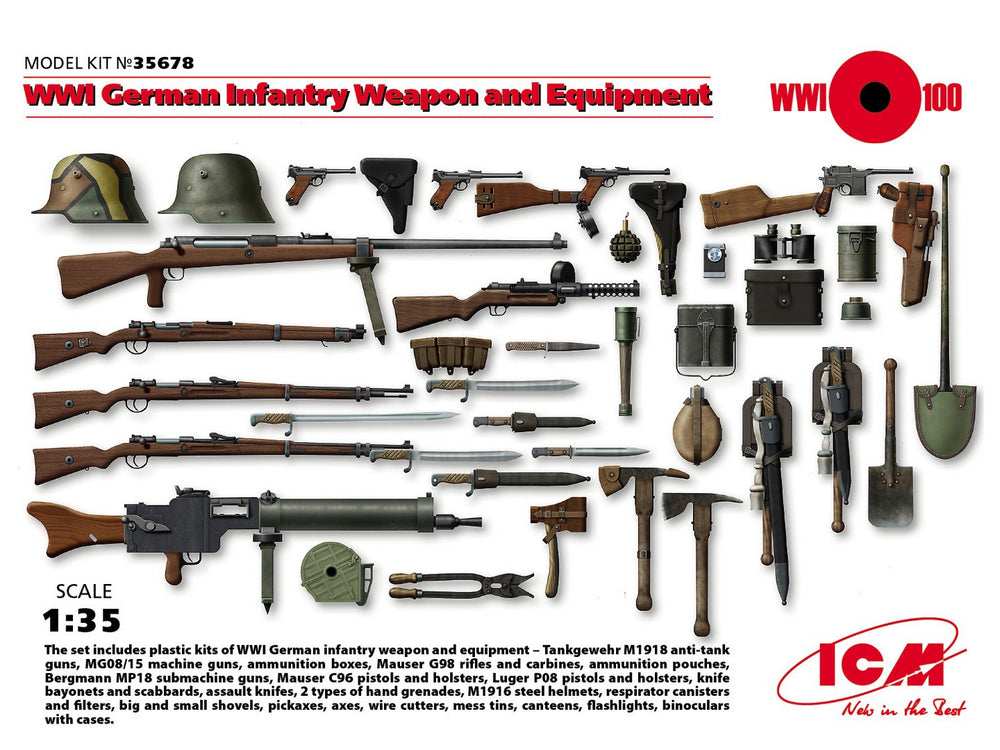 ICM 1/35 WW1 German Infantry Weapon and Equipment