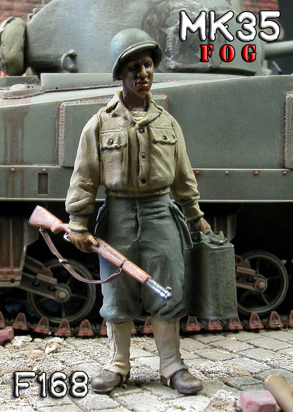 MK35 FoG models 1/35 Scale WW2 US American Black soldier carrying jerrycan