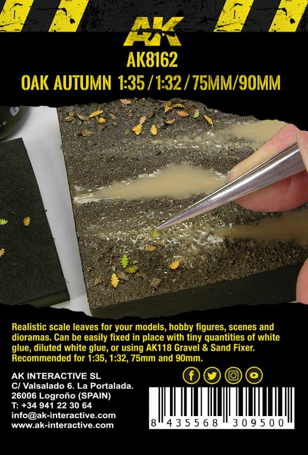 AK-Interactive 1/35 OAK AUTUMN LEAVES 1:35 / 1:32 / 75mm / 90mm (7gr. Bag)