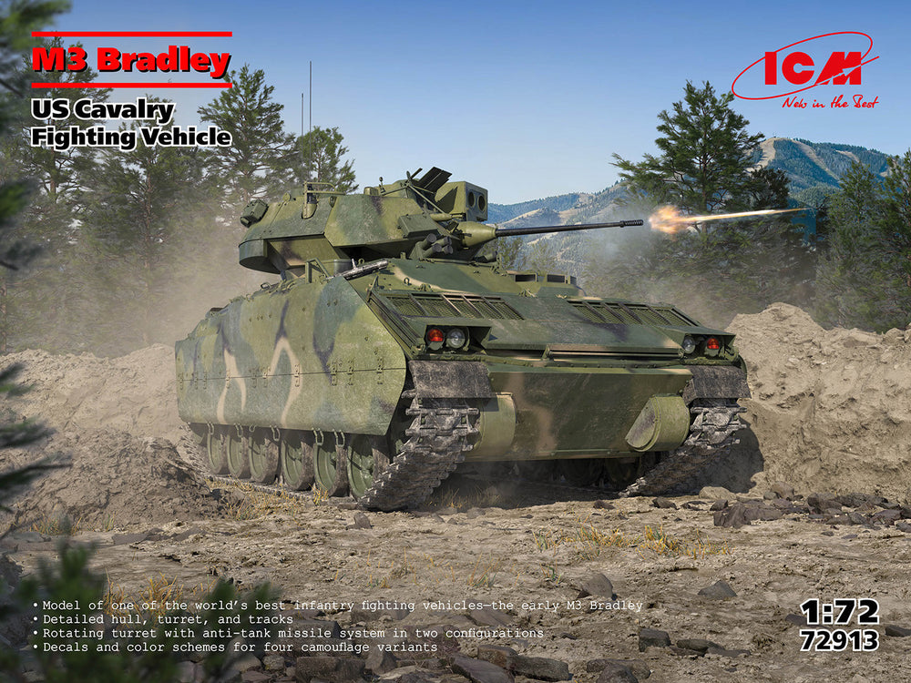 ICM VEHICLES 1:72 M3 Bradley, U.S. Cavalry Fighting Vehicle