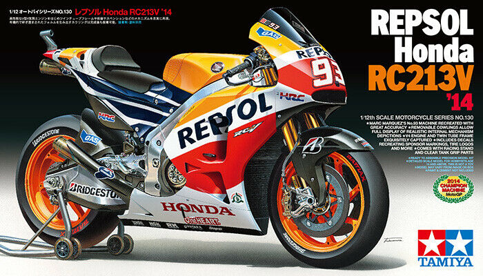 TAMIYA 1/12 Scale BIKES REPSOL HONDA RC213V'14 motorbike model kit