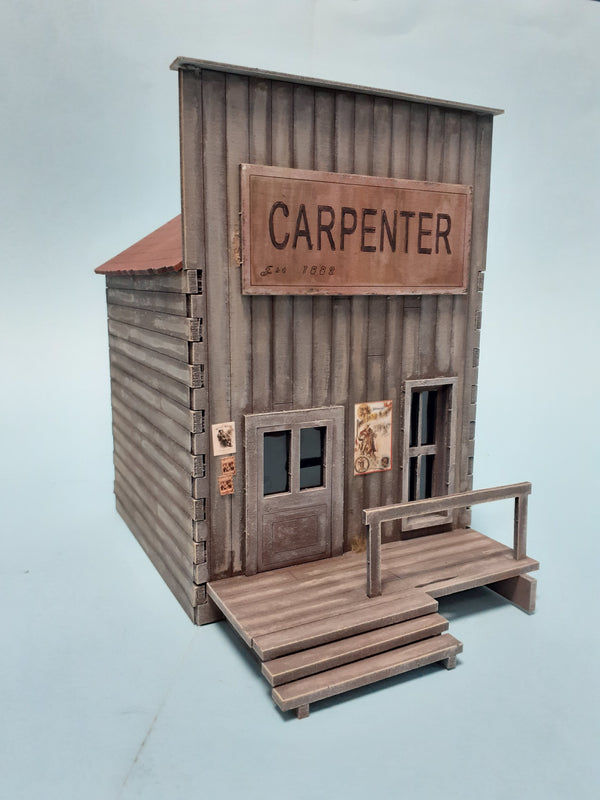 1/35 scale laser cut building Wild West Carpenter