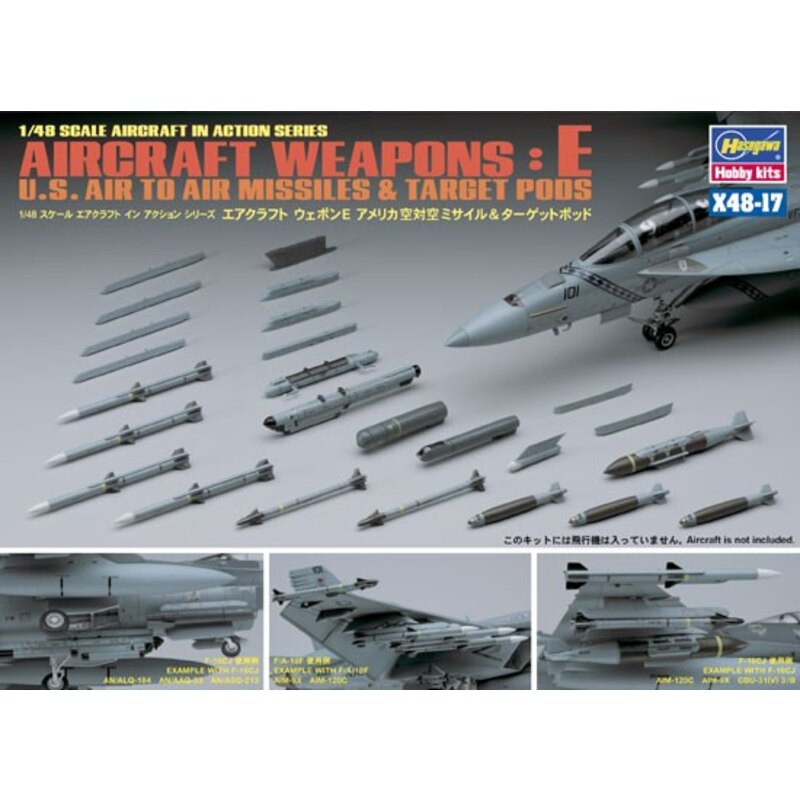 Hasegawa 1:48 U.S. Aircraft Weapon Set E plane model upgrade kit
