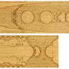 Tamiya 1:350 WWII Yamato wooden deck decoration, model ship accessory