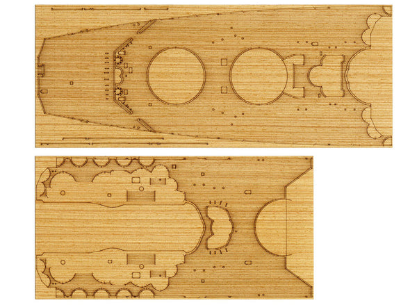 Tamiya 1:350 WWII Yamato wooden deck decoration, model ship accessory